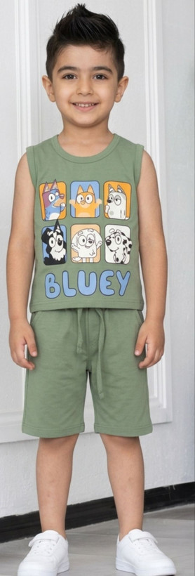تاپ شلوارک مدل BLUEY جنس پنبه اعلا