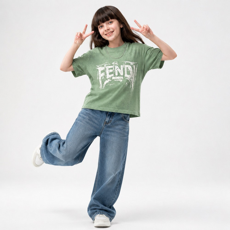 کراپ تک مدل FENDI جنس نخ پنبه